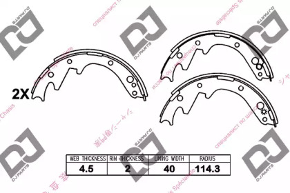 Комлект тормозных накладок DJ PARTS BS1162